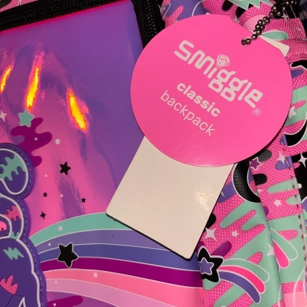 Smiggle Pink Glitter Girls’ Backpack | School Bookbag | NWT